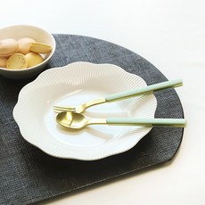 Bogen Armand 黃金茶匙+茶叉組 蜜瓜, 1套, 茶匙+茶叉