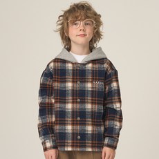 HARVARD KIDS 兒童格紋法蘭絨連帽襯衫 HJCCSHE34238