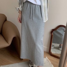 피어니스트 슬림 스트레이트 롱 레그 스커트