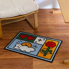 해피플라워 터프팅 패브릭 발매트, 멀티