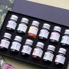 MAD STAMP 12種墨水套組, 黃色、深橙色、橙色、亮粉色、粉色、綠色、橄欖色、深綠色、藍色、深紫色、紫色、黑色, 1套