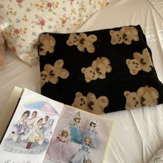 쏘앤영 곰돌이 기모 양면 담요