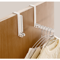 可折疊多用途掛式多功能掛鉤, 2個, 白色