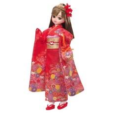 TAKARA TOMY Licca 莉卡娃娃 和服莉卡洋娃娃 LA22174, 紅色 LD-30, 1個