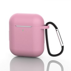 Taedeuro市集 簡約矽膠 AirPods 1 / 2 保護殼, 藕粉色, 單一商品