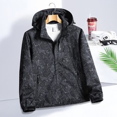 DAYSOI 男士樹葉圖案戶外夾克