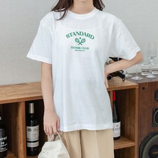 험블스튜디오 여성용 통기성 라운드 17수 순면 반팔 티셔츠 KK_143_085