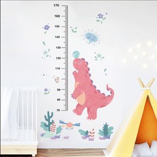 Yesso 家居裝飾壁貼, 010 粉紅恐龍身高尺
