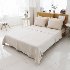 데코그램 풍기인견 충무누빔 냉감 여름 3중직 이불, 베이지