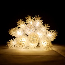 주앤지 건전지팩 솔방울 전구 3m 20구, 혼합색상, 1개