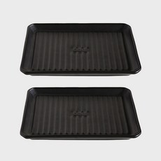 마메종 툴스 그릴 스퀘어 플레이트, 블랙, 2개