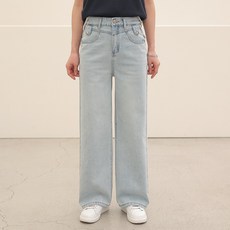 시크폭스 여성용 여우진 플랩 포켓 와이드 청바지