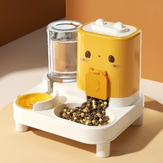 PASTEL PET 寵物豎耳熊半自動飲水器 Free, 黃色, 1個
