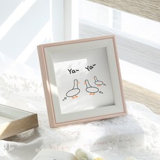 YULsB 照片乾燥花書法方形相框, 粉白色, 1個