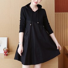 孕婦休閒款連帽連身裙