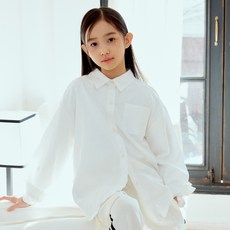 女童SM2校園長版襯衫