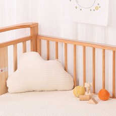 아이레빗 신생아용 누빔 구름 쿠션 베개 바디필로우, 누빔 베이지