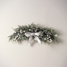 Morningscent 綠植銀色掛飾 + 迷你燈飾20球 + 麻繩套組, 綠色(掛飾)