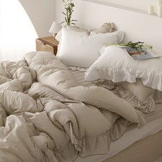 BasicTone 韓國製 Wedding Day 莫代爾棉荷葉邊新婚嫁妝寢具組