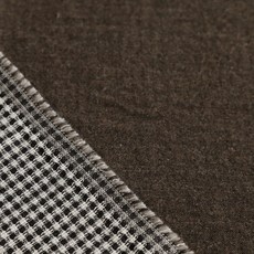 Cheonpam 寬幅 20支雙面雙層紗 哈波格紋布料, 深棕色-1356