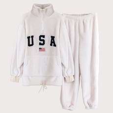 GLAM GONGGAM 情侶抓絨睡衣上下套裝