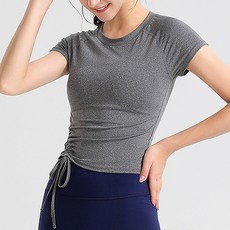 女性PDS時尚可愛蝴蝶結修身健身瑜伽短袖T恤