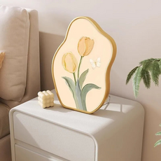 바이데 화사한 인테리어 느낌의 베드테이블 협탁 현관 장식 액자, 튤립