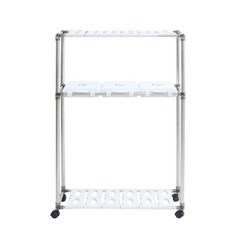 CleanArt Plus 3格回收架 2層, 銀色（框架），白色（入口）, 1個