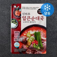 신의주찹쌀순대 얼큰 순대국 (냉동), 600g, 1개