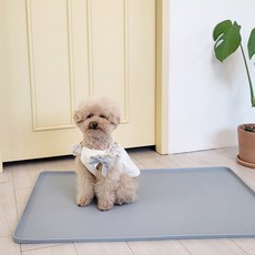 Siliking 矽膠研究所狗狗矽膠防滑排便板, 柔和的灰色, 1個