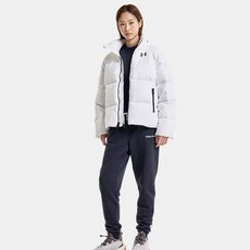 Under Armour 安德瑪 女款UA Storm抽繩下擺拉鏈口袋高領羽絨外套 1375455-100
