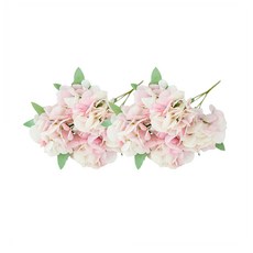 메이에르 거실 인테리어 수국 2묶음 조화 꽃다발, 핑크