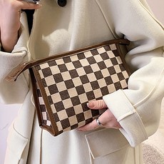 棋盤格方形化妝包