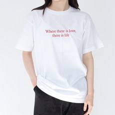 험블스튜디오 남녀공용 레터링 면 반팔 티셔츠