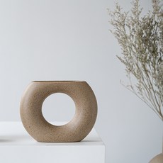 MarketA MOHI 室內裝飾甜甜圈陶瓷花瓶, 單一顏色