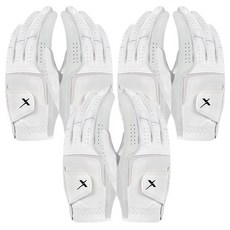 Gear X 女性用 半羊皮 The New 高爾夫手套 雙手用, 白色, 3套