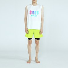 soleil 男士雪酪鳳梨寬鬆版防磨背心上衣