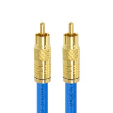 솔탑 국산 디지털 75옴 코엑셜 골드 RCA 압착 방수 TV 동축 케이블 블루 50m, SOLTOP-691, 1개