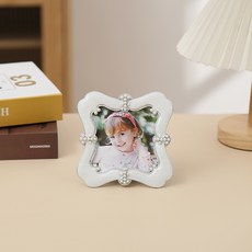 루벤코 아크릴 프레임 액자 웨딩 사진 장식, 1개, 은백색