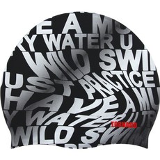 TORNADO 設計款矽膠泳帽 TC1940, 黑色, 1個