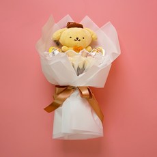 morningscent 비누꽃 산리오 킨더 꽃다발, 폼폼푸린 핑크