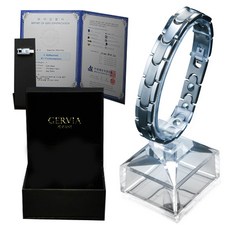 GERVIA 男士健康手鍊白金+延長鏈套, 1套