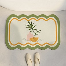 Withome 簡約藝術概念多功能地墊, 綠色, 1個