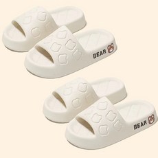 데이소이 말랑말랑 폭신한 베어 거실화, 화이트, 2개