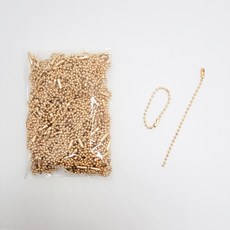 MaDaKkuMi DIY用圓珠鍊 10cm, 100個, 金屬金色