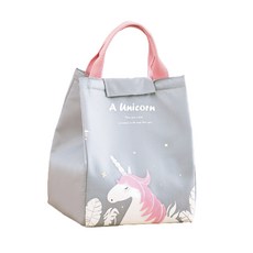 클레어라 벨크로 보온 보냉 도시락 가방, 그레이유니콘, 1개