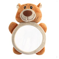 車用嬰兒後向安全動物鏡 熊, 棕色, 1個