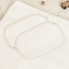 my little daisy 幼兒用絎縫汗墊 2入, 象牙白