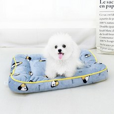 허니버블 반려동물 극세사 두꺼운 매트 방석 쿠션, 그레이, 1개