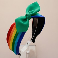 HANNAL RIBON 女孩童彩虹布面髮箍